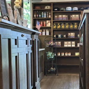 the merch shelves